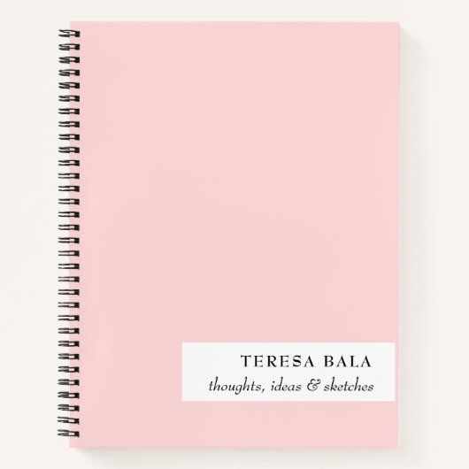 Carnet Conception minimaliste moderne rose gâteaux (Devant)