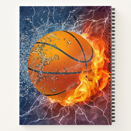 Carnet Conception moderne Cool de basket-ball eau et glac (Dos)