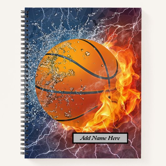 Carnet Conception moderne Cool de basket-ball eau et glac (Devant)