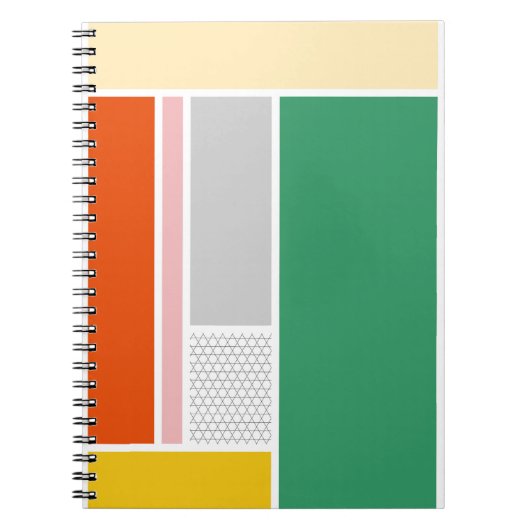 Carnet Conception moderne des blocs de couleur rétro (Devant)