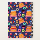 Carnet Conception Motif de pâtisserie de gâteaux d'annive (Verso)