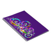 Carnet Conception peinte à la main de cœur en spirale 2 (Côté Droit)