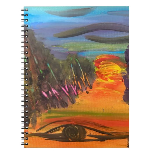 Carnet Conception peinte à la main Horizon Âme (Devant)