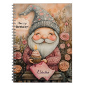 Carnet Conception personnalisable Gnome Anniversaire (Devant)