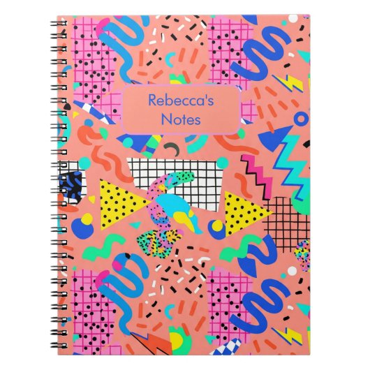 Carnet Conception personnalisée de renouveau rétro Memphi (Devant)