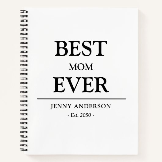 Carnet Conception personnalisée simple Meilleure maman Ca (Devant)