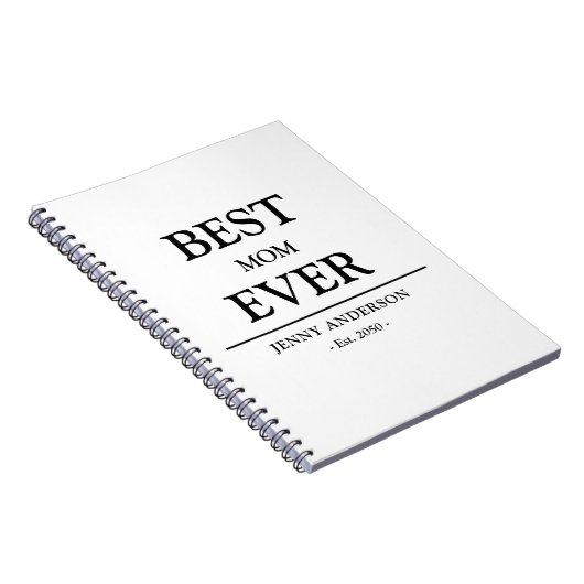 Carnet Conception personnalisée simple Meilleure maman ja (Côté Droit)