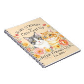Carnet Conception pour les amoureux des chats tabby gris (Côté Droit)