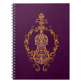 Carnet Conception pourpre d'or complexe de violon (Devant)