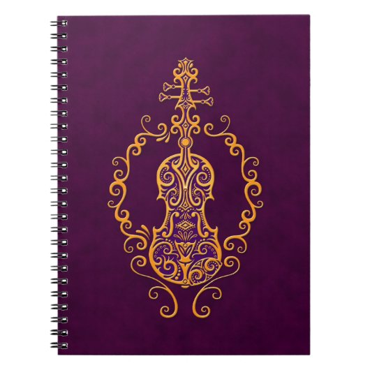 Carnet Conception pourpre d'or complexe de violon (Devant)