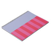 Carnet Conception rayée rose et bleu glace lumineuse et g (Côté gauche)