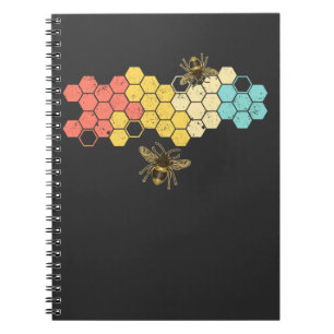 Carnet Conception rétro de l'apiculteur d'abeilles
