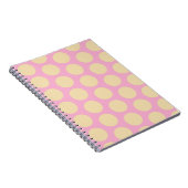 Carnet Conception Rose Et Jaune À Points Rétro  (Côté Droit)