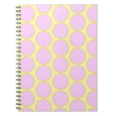 Carnet Conception Rose & Jaune Points Rétro (Devant)