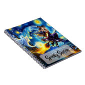 Carnet Conception sorcière de nuit étoilée pour Halloween (Côté Droit)