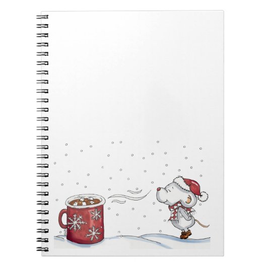 Carnet Conception tirée par la main mignonne de souris (Devant)