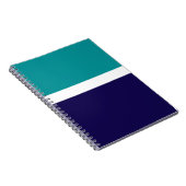 Carnet Conception turquoise de blocs de couleur bleu blan (Côté Droit)