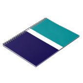 Carnet Conception turquoise de blocs de couleur bleu blan (Côté gauche)