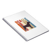 Carnet Conception vectorielle à rayures rétro de chien Be (Côté Droit)