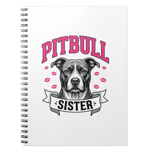 Carnet Conception vectorielle de sœur Pitbull amateur de (Devant)