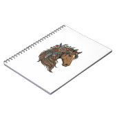 Carnet Conception vectorielle de tête de cheval floral vi (Côté gauche)