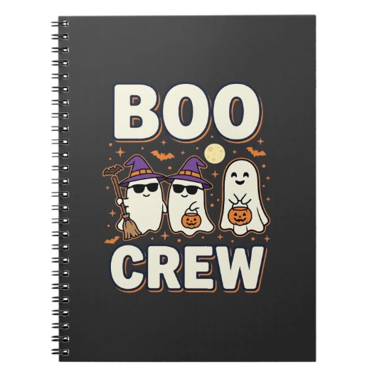 Carnet Conception vectorielle fantômes Halloween Boo Crew (Devant)