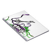 Carnet Conception vintage de clé et verrou violet (Côté Droit)