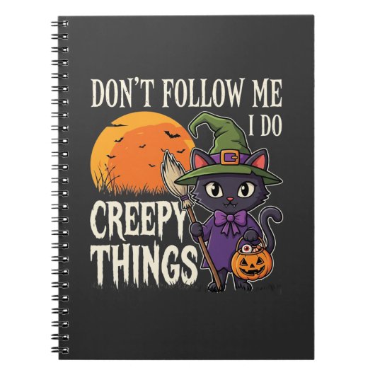 Carnet Conceptions de chat de sorcière d'Halloween de cho (Devant)