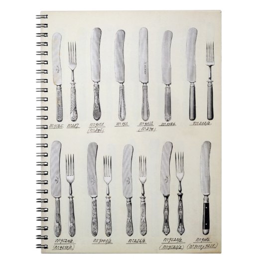 Carnet Conceptions de couverts, d'un catalogue commercial (Devant)