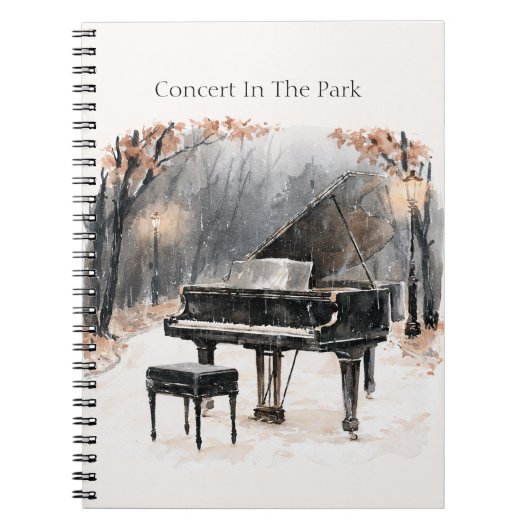 Carnet Concert de piano dans le parc (Devant)