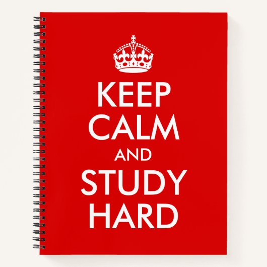 Carnet Concevez vous-même Conserver le calme et étudier d (Devant)