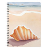 Carnet Conch Shell | Ocean Seashell Coastal Beach (Devant)