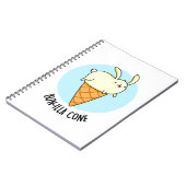 Carnet Cône Bunnilla Funny Bunny Glace Vanille Pun (Côté gauche)