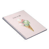Carnet Cône de glace à la menthe rose (Côté Droit)