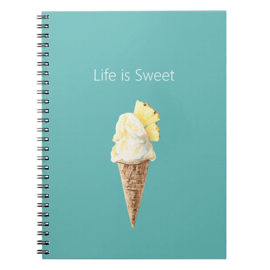 Carnet Cône de glace à l'ananas (Devant)
