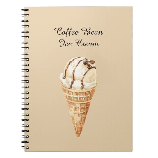 Carnet Cône de glace au grain de café (Devant)