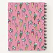Carnet Cône de glace personnalisé rose (Dos)