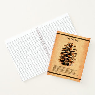 Carnet Cône de pin et citation de John Muir