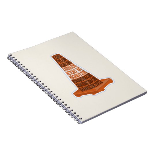 Carnet Cône de route Orange Taraffic cône (Côté Droit)