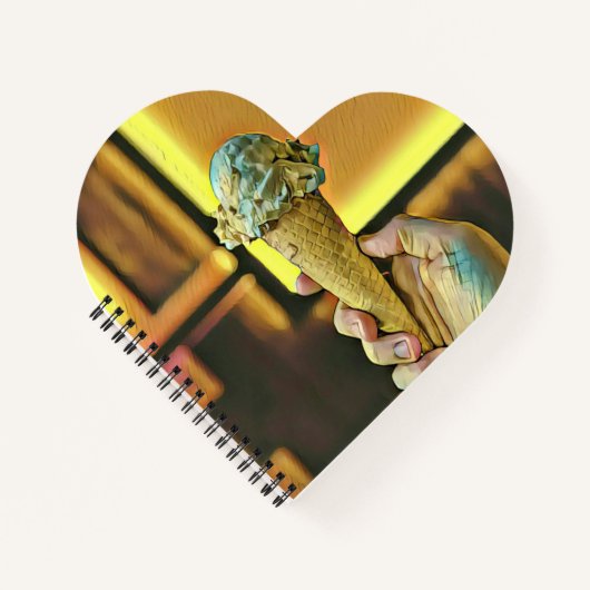Carnet cône vintage de crème glacée (Devant)