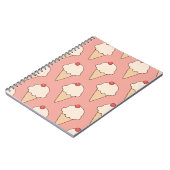 Carnet Cônes de crème glacée cerise sur le rose (Côté gauche)