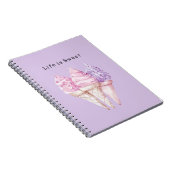 Carnet Cônes de glace rose violet (Côté Droit)