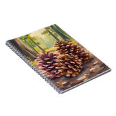 Carnet Cônes de pin | Forêt d'automne à l'aquarelle (Côté Droit)