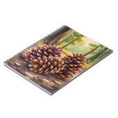 Carnet Cônes de pin | Forêt d'automne à l'aquarelle (Côté gauche)