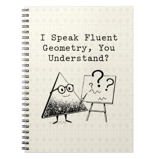 Carnet Conférencier de géométrie fluide Magicien de maths (Devant)
