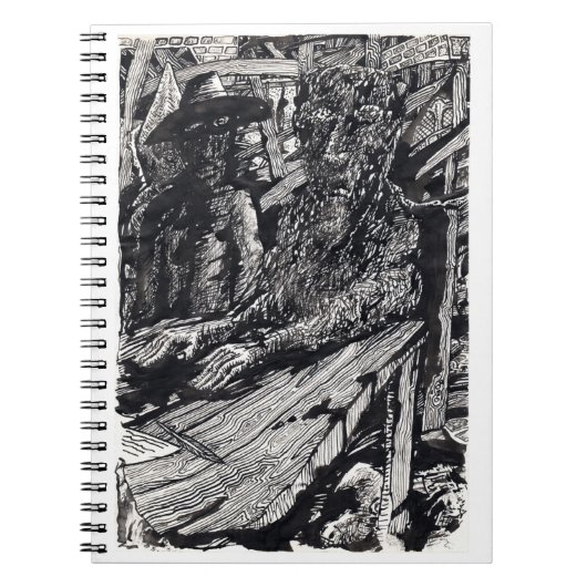 Carnet "Confess !", dessin à l'encre d'Inde (Devant)