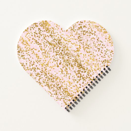 Carnet Confetti blanc or rose (Dos)