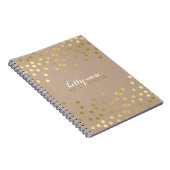 Carnet CONFETTI GLAMOROUS mignon tache d'or artisanal kra (Côté Droit)