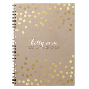 Carnet CONFETTI GLAMOROUS mignon tache d'or artisanal kra