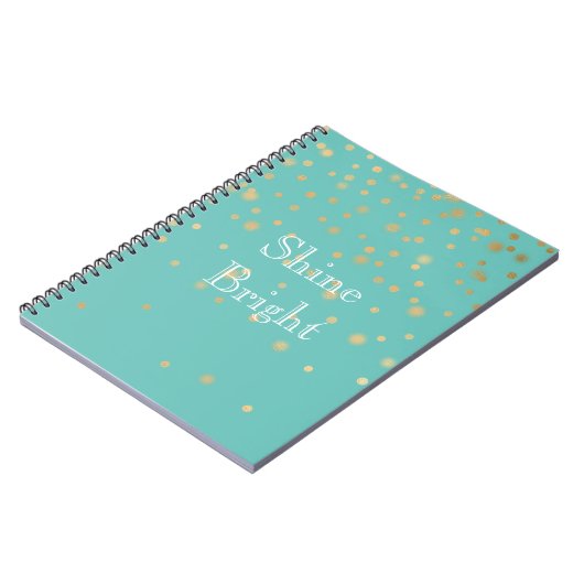 Carnet Confetti Mint Gold (Côté gauche)